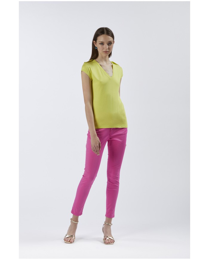CafèNoir T-Shirt Giallo - Glamour Calzature CafèNoir T-Shirt Giallo - Glamour Calzature