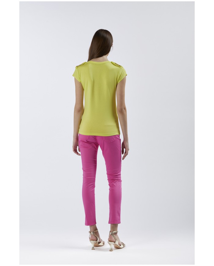 CafèNoir T-Shirt Giallo - Glamour Calzature CafèNoir T-Shirt Giallo - Glamour Calzature