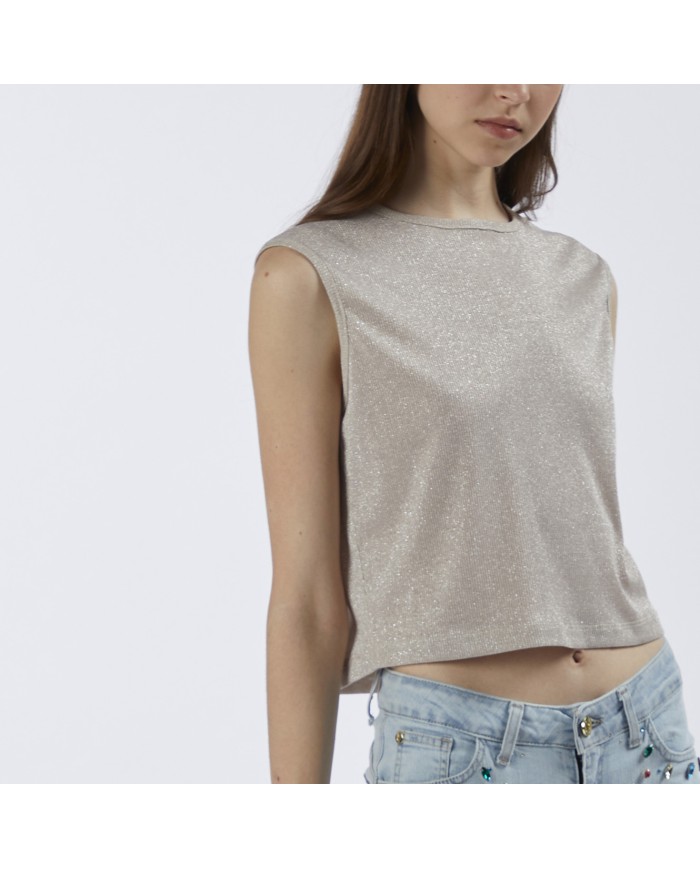 CafèNoir Top Corto Oro - Glamour Calzature