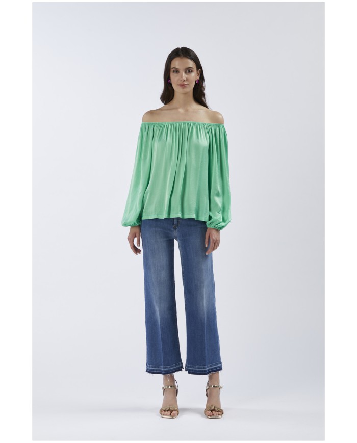 CafèNoir Blusa Verde - Glamour Calzature CafèNoir Blusa Verde - Glamour Calzature