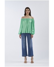 CafèNoir Blusa Verde - Glamour Calzature CafèNoir Blusa Verde - Glamour Calzature