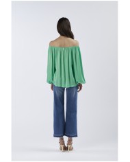 CafèNoir Blusa Verde - Glamour Calzature CafèNoir Blusa Verde - Glamour Calzature