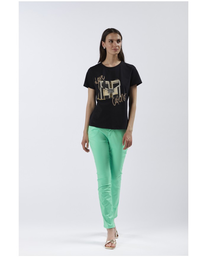 CafèNoir T-shirt Nero - Glamour Calzature