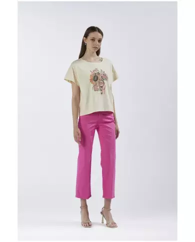 CafèNoir T-shirt Beige - Glamour Calzature