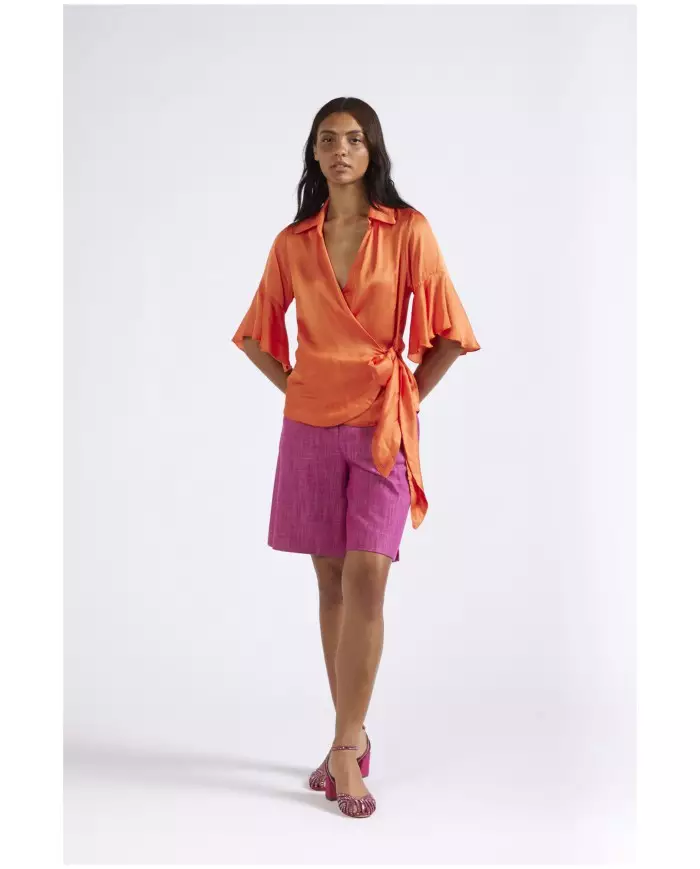 CafèNoir Camicia incrociata Arancio - Glamour Calzature