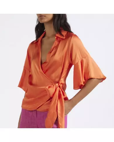 CafèNoir Camicia incrociata Arancio - Glamour Calzature