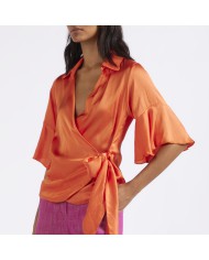 CafèNoir Camicia incrociata Arancio - Glamour Calzature