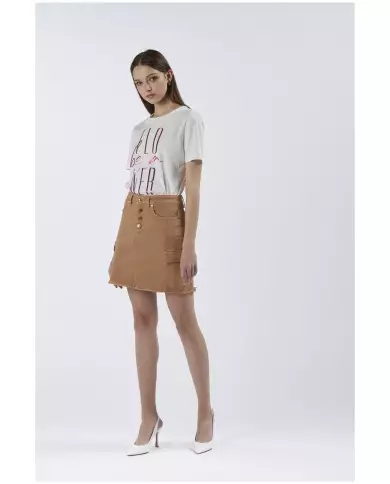 CafèNoir MiniGonna Cuoio - Glamour Calzature