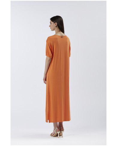 CafèNoir Abito Lungo Arancio - Glamour Calzature CafèNoir Abito Lungo Arancio - Glamour Calzature