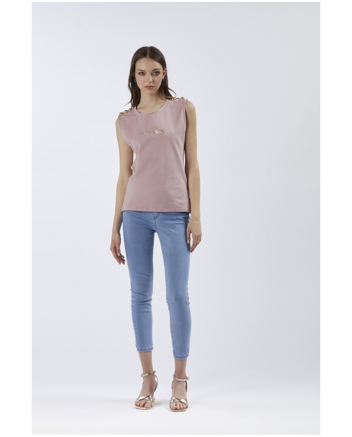 CafèNoir T-shirt Rosa - Glamour Calzature CafèNoir T-shirt Rosa - Glamour Calzature