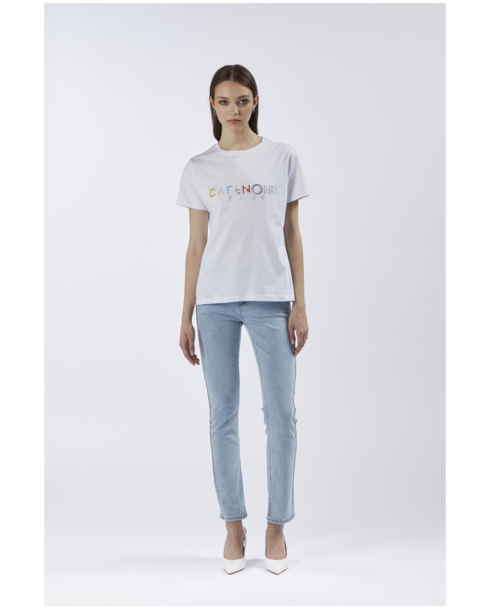 CafèNoir T-Shirt Bianco - Glamour Calzature CafèNoir T-Shirt Bianco - Glamour Calzature