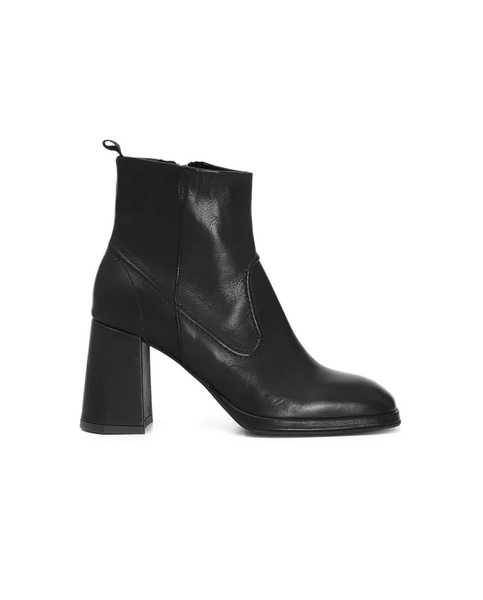 CafèNoir TRONCHETTO IN PELLE CON CUCITURA ORNAMENTALE.NERO - Glamou...