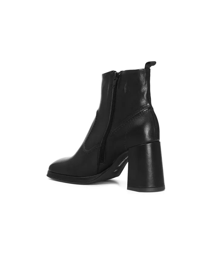 CafèNoir TRONCHETTO IN PELLE CON CUCITURA ORNAMENTALE.NERO - Glamou...