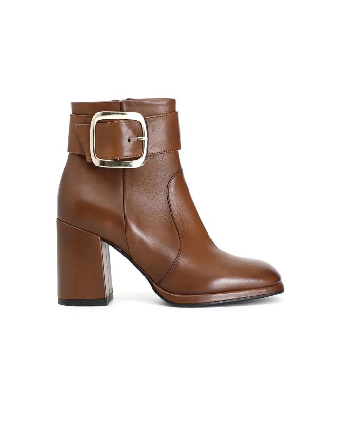 CafèNoir TRONCHETTO IN PELLE CON FIBBIA.COGNAC Cuoio - Glamour Calz... CafèNoir TRONCHETTO IN PELLE CON FIBBIA.COGNAC Cuoio - Glamour Calz...
