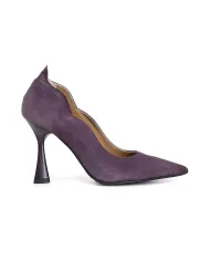 CafèNoir DECOLLETE' IN CAMOSCIO.VIOLA - Glamour Calzature