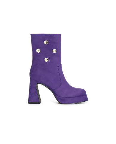 CafèNoir TRONCHETTO IN MICROFIBRA CON MOTIVO QUATTRO ESAGONI.VIOLA ...