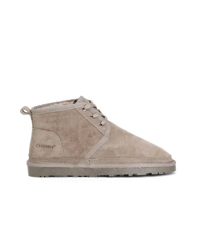 CafèNoir TRONCHETTO IN PELLE SCAMOSCIATA ALLACCIATO.TAUPE - Glamour...