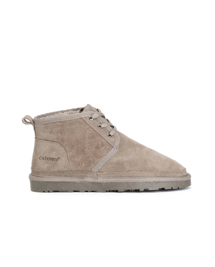 CafèNoir TRONCHETTO IN PELLE SCAMOSCIATA ALLACCIATO.TAUPE - Glamour...