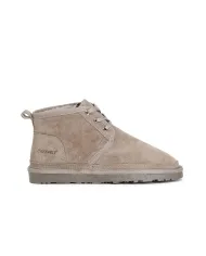 CafèNoir TRONCHETTO IN PELLE SCAMOSCIATA ALLACCIATO.TAUPE - Glamour...