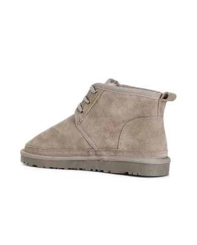 CafèNoir TRONCHETTO IN PELLE SCAMOSCIATA ALLACCIATO.TAUPE - Glamour...