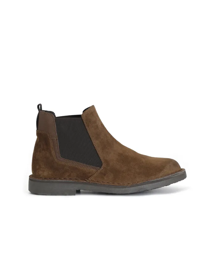 CafèNoir TRONCHETTO IN PELLE SCAMOSCIATA CON ELASTICO.CUOIO - Glamo...