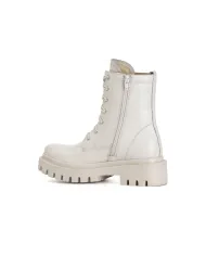 CafèNoir TRONCHETTO IN PELLE ALLACCIATO.WHITE Bianco - Glamour Calz...