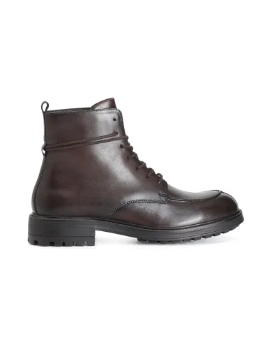 CafèNoir TRONCHETTO IN PELLE ALLACCIATO.T.MORO - Glamour Calzature