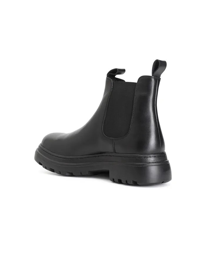 CafèNoir TRONCHETTO IN PELLE ALLACCIATO.NERO - Glamour Calzature