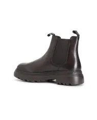 CafèNoir TRONCHETTO IN PELLE ALLACCIATO.T.MORO - Glamour Calzature