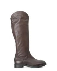 CafèNoir STIVALE IN PELLE CON CERNIERA.MARRONE - Glamour Calzature