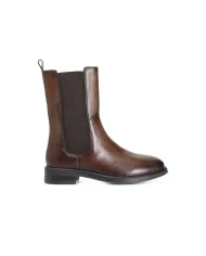 CafèNoir STIVALETTO IN PELLE CON ELASTICI.COGNAC Cuoio - Glamour Ca...