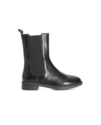 CafèNoir STIVALETTO IN PELLE CON ELASTICI.NERO - Glamour Calzature