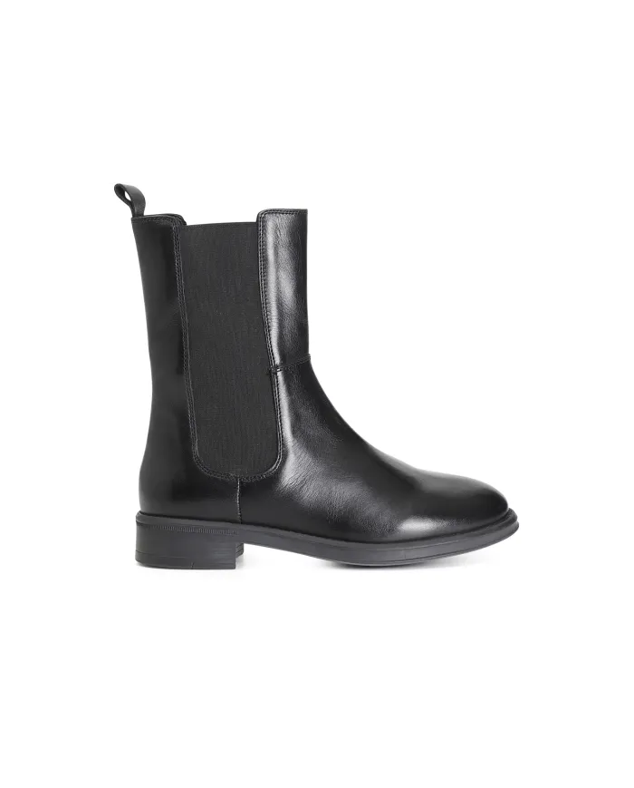 CafèNoir STIVALETTO IN PELLE CON ELASTICI.NERO - Glamour Calzature