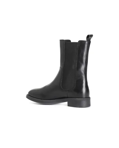 CafèNoir STIVALETTO IN PELLE CON ELASTICI.NERO - Glamour Calzature