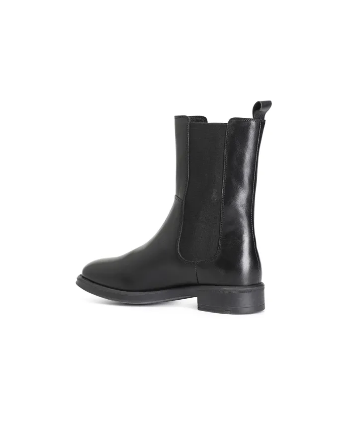 CafèNoir STIVALETTO IN PELLE CON ELASTICI.NERO - Glamour Calzature