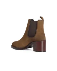 CafèNoir TRONCHETTO IN PELLE SCAMOSCIATA CON ELASTICI.TABACCO - Gla...