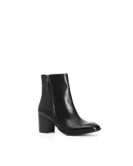 CafèNoir TRONCHETTO IN PELLE CON CERNIERA.NERO - Glamour Calzature