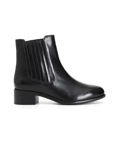 CafèNoir TRONCHETTO IN PELLE CON ELASTICO.NERO - Glamour Calzature CafèNoir TRONCHETTO IN PELLE CON ELASTICO.NERO - Glamour Calzature