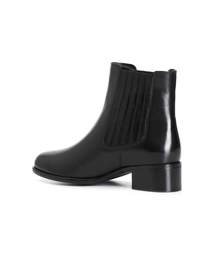 CafèNoir TRONCHETTO IN PELLE CON ELASTICO.NERO - Glamour Calzature CafèNoir TRONCHETTO IN PELLE CON ELASTICO.NERO - Glamour Calzature