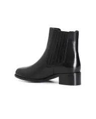 CafèNoir TRONCHETTO IN PELLE CON ELASTICO.NERO - Glamour Calzature