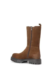 CafèNoir STIVALETTO IN PELLE SCAMOSCIATA CON ELASTICO.COGNAC Cuoio ...