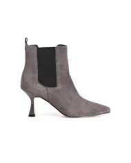 CafèNoir TRONCHETTO IN PELLE SCAMOSCIATA CON ELASTICO.TORTORA - Gla...