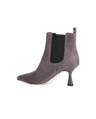 CafèNoir TRONCHETTO IN PELLE SCAMOSCIATA CON ELASTICO.TORTORA - Gla...