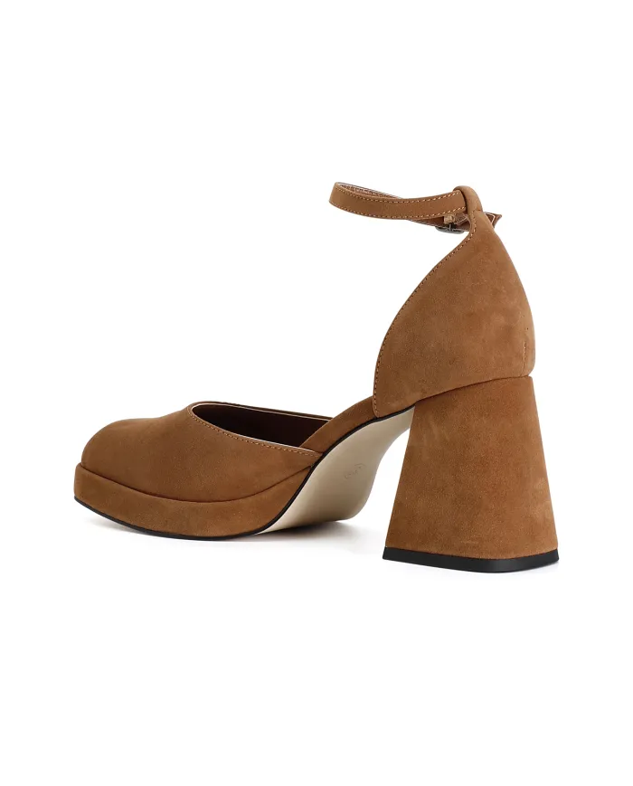 CafèNoir SCARPA IN PELLE SCAMOSCIATA CON LACCIO ALLA CAVIGLIA.CARAM...