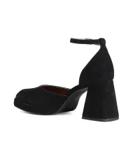 CafèNoir SCARPA IN PELLE SCAMOSCIATA CON LACCIO ALLA CAVIGLIA.NERO ...