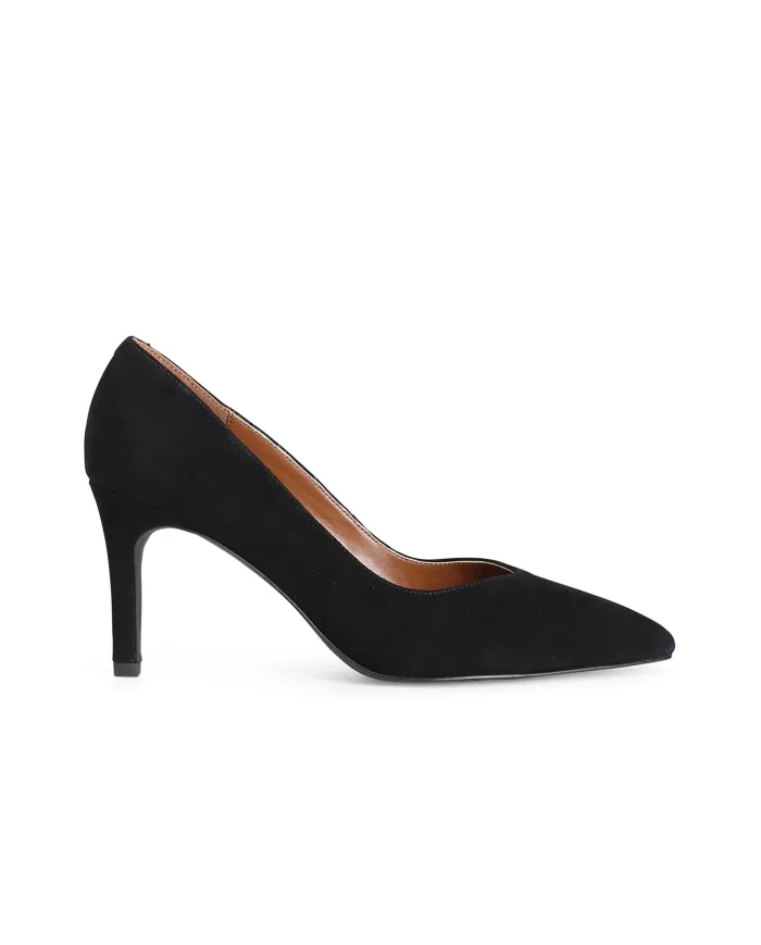 CafèNoir DECOLLETE' IN CAMOSCIO.NERO - Glamour Calzature