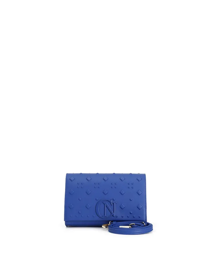 CafèNoir POCHETTE CON DECORAZIONI IN ALTA FREQUENZA.BLU - Glamour C...