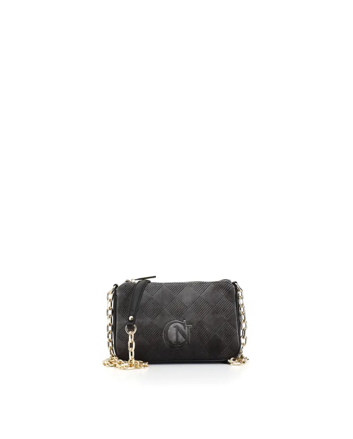 CafèNoir TRACOLLINA IN VELLUTO EMBOSSED CON CATENA.NERO - Glamour C... CafèNoir TRACOLLINA IN VELLUTO EMBOSSED CON CATENA.NERO - Glamour C...