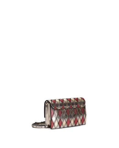 CafèNoir POCHETTE ROMBI PATCHWORK E ACCESSORIO CON STRASS.MULTICOLO... CafèNoir POCHETTE ROMBI PATCHWORK E ACCESSORIO CON STRASS.MULTICOLO...