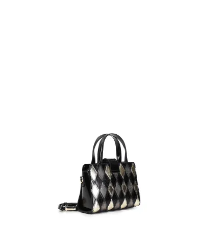 CafèNoir MINIBAG ROMBI PATCHWORK E ACCESSORIO CON STRASS.NERO - Gla... CafèNoir MINIBAG ROMBI PATCHWORK E ACCESSORIO CON STRASS.NERO - Gla...